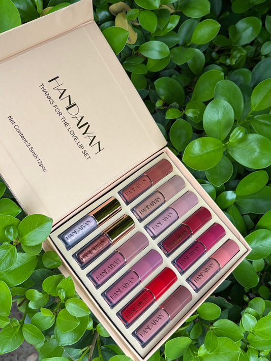 HANDAIYAN 12-Color Matte Liquid Lipstick Set