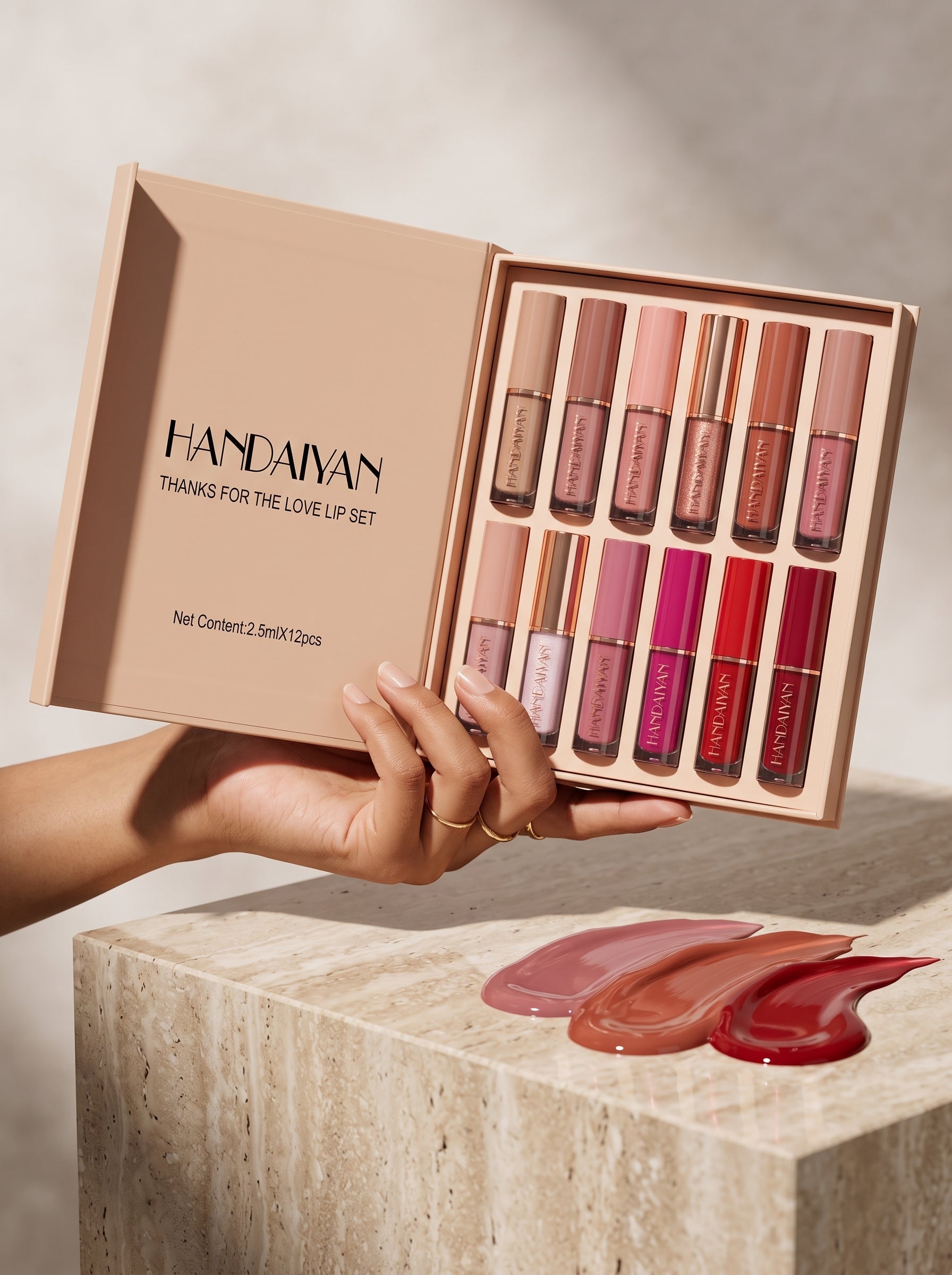 HANDAIYAN 12 Colors Matte Liquid Lipstick Set - Hamdiya cosmetics